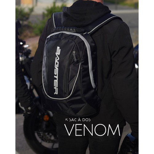 ΣΑΚΙΔΙΟ ΠΛΑΤΗΣ BAGSTER VENOM ΜΑΥΡΟ/ΓΚΡΙ 21lt