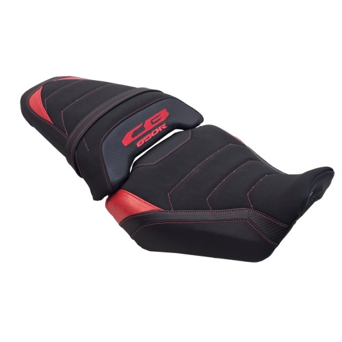 ΚΑΛΥΜΜΑ ΣΕΛΑΣ BAGSTER "DESIGN" ΓΙΑ HONDA CB 650 R '24-'26 STAM/NUBUCK/CARBON/RED