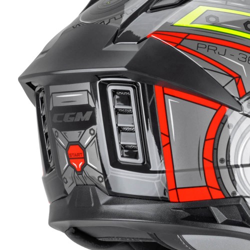 ΚΡΑΝΟΣ CGM DUAL TECH 366T BLACK / RED / YELLOW FLUO