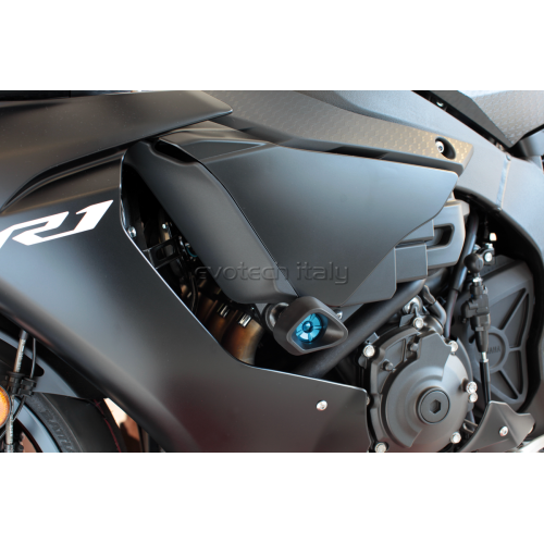 ΜΑΝΙΤΑΡΙΑ ΠΡΟΣΤΑΣΙΑΣ ΚΙΝΗΤΗΡΑ EVOTECH ANTI-SHOCK ΓΙΑ YAMAHA R1 '15-'20 - Μαύρο/Μπλέ