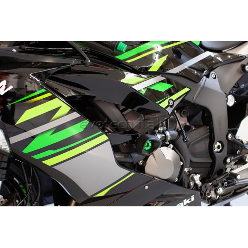 ΜΑΝΙΤΑΡΙΑ ΠΡΟΣΤΑΣΙΑΣ ΚΙΝΗΤΗΡΑ EVOTECH ANTI-SHOCK ΓΙΑ KAWASAKI ZX6R '19-'20 - Μαύρο/Χρυσό