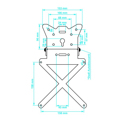 ΒΑΣΗ ΠΙΝΑΚΙΔΑΣ ΜΗΧΑΝΗΣ LAMPA X-PLATE ΑΝΑΔΙΠΛΟΥΜΕΝΗ ΜΕ ΘΕΣΗ ΓΙΑ ΦΛΑΣ