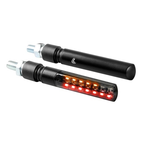 ΦΛΑΣ MOTO ΠΙΣΩ LAMPA SQ LINE SMD LED 12V 3 ΧΡΗΣΕΩΝ ΘΕΣΕΩΣ/STOP/ΦΛΑΣ (ΜΑΥΡΟ 92 X 16 MM)