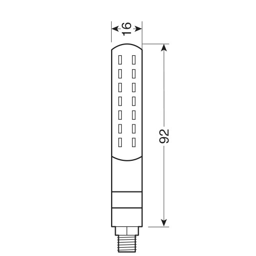 ΦΛΑΣ MOTO ΠΙΣΩ LAMPA SQ LINE SMD LED 12V 3 ΧΡΗΣΕΩΝ ΘΕΣΕΩΣ/STOP/ΦΛΑΣ (ΜΑΥΡΟ 92 X 16 MM)
