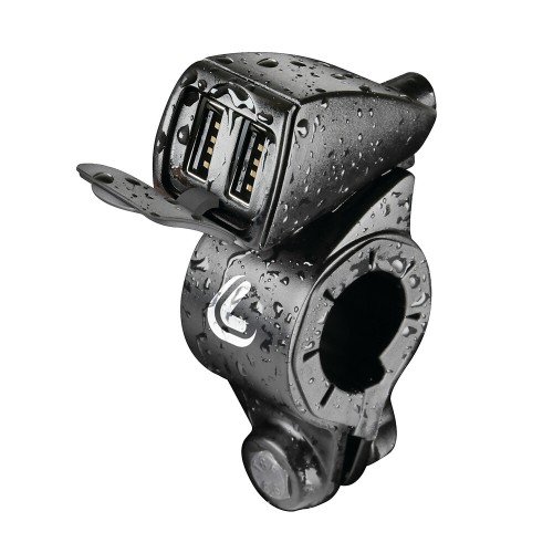ΦΟΡΤΙΣΤΗΣ USB ΔΙΠΛΟΣ LAMPA TREK 12/24V 5400MA ΜΕ ΒΑΣΗ ΣΤΗΡΙΞΗΣ ΤΙΜΟΝΙΟΥ 21>32MM & ΚΑΛΩΔΙΟ 150CM ΑΔΙΑΒΡΟΧΟΣ