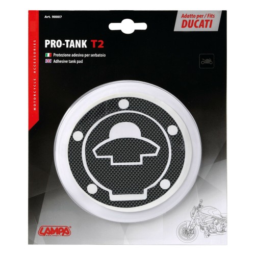 ΑΥΤΟΚΟΛΛΗΤΟ ΤΑΠΑΣ ΒΕΝΖΙΝΗΣ CARBON LAMPA ΓΙΑ DUCATI (5 ΤΡΥΠΕΣ)