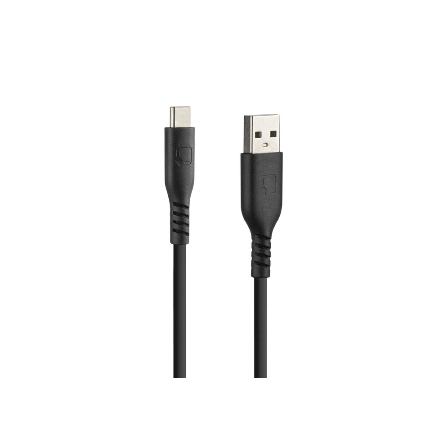 ΚΑΛΩΔΙΟ ΦΟΡΤΙΣΗΣ & ΜΕΤΑΦΟΡΑΣ ΔΕΔΟΜΕΝΩΝ USB A> TYPE C 3000MA/18W ΣΙΛΙΚΟΝΗΣ ΜΑΥΡΟ 60CM OPTILINE​ LAMPA - 1 TEM.