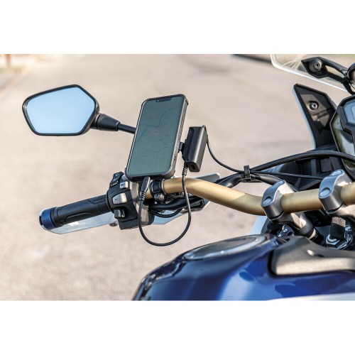 ΦΟΡΤΙΣΤΗΣ USB TYPE A+C (2 ΘΥΡΕΣ) ΜΕ ΒΑΣΗ ΣΤΗΡΙΞΗΣ ΤΙΜΟΝΙΟΥ ΑΔΙΑΒΡΟΧΟΣ MOTO 12V 18W 22-32MM TREK X LAMPA OPTILINE - 1 ΤΕΜ.
