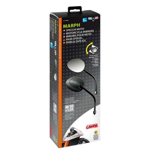 ΚΑΘΡΕΦΤΕΣ MOTO LAMPA MARPH M10X1,25 ΜΑΥΡΟΙ 2 ΤΕΜ.