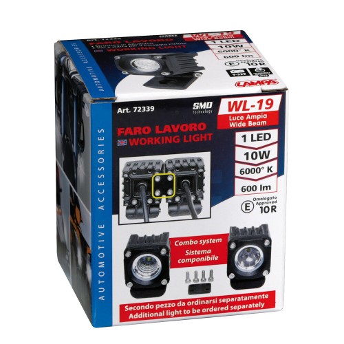 ΠΡΟΒΟΛΕΑΣ ΤΕΤΡΑΓΩΝΟΣ LAMPA WL-19 1LED 10W 600LM 9>32V 36X49X42MM ΦΩΣ ΔΙΑΘΛΑΣΗΣ