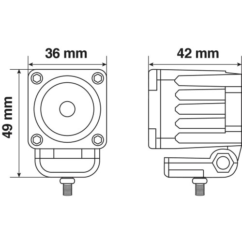 ΠΡΟΒΟΛΕΑΣ ΤΕΤΡΑΓΩΝΟΣ LAMPA WL-19 1LED 10W 600LM 9>32V 36X49X42MM ΦΩΣ ΔΙΑΘΛΑΣΗΣ