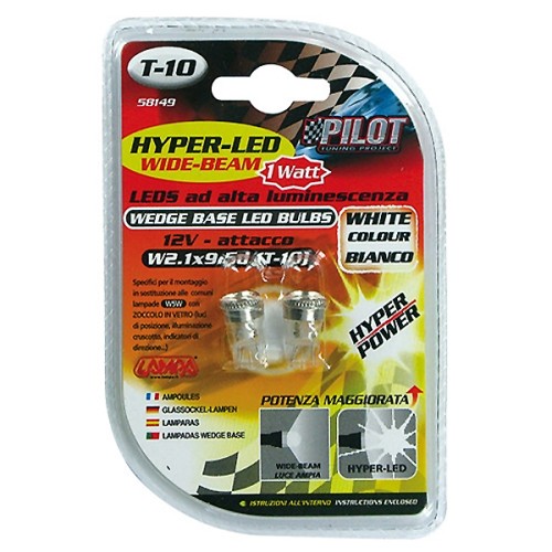 Τ10 HYPER-LED ΨΕΙΡΑ ΔΙΑΘΛΑΣΗΣ ΛΕΥΚΟ ΦΩΣ LAMPA 11x27χιλ.