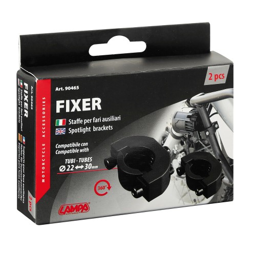 ΒΑΣΕΙΣ ΣΤΗΡΙΞΗΣ FIXER LAMPA ΓΙΑ ΠΡΟΒΟΛΕΙΣ MOTO (ΔΙΑΜΕΤΡΟΣ 22>30 MM) - 2 ΤΕΜ.