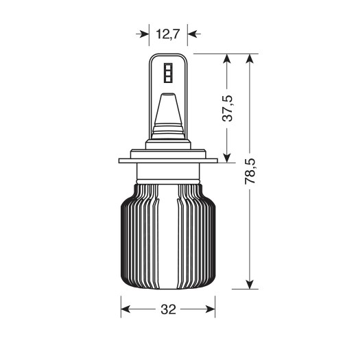 ΛΑΜΠΕΣ ΖΕΥΓΑΡΙ LAMPA H7 9>32V PX26D 6LED 6.500K 4.000LM 20W SEOUL CSP-Y19CHIPS HALO LED BLADΕ
