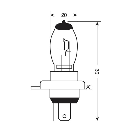 ΛΑΜΠΕΣ ΖΕΥΓΑΡΙ LAMPA H4 60/55W XENIUM RACE 12V