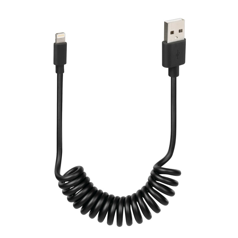ΚΑΛΩΔΙΟ ΦΟΡΤΙΣΗΣ & ΜΕΤΑΦΟΡΑΣ ΔΕΔΟΜΕΝΩΝ LAMPA 3000MA USB>APPLE 8 PIN ΣΠΙΡΑΛ 22>100CM SILVER LINE