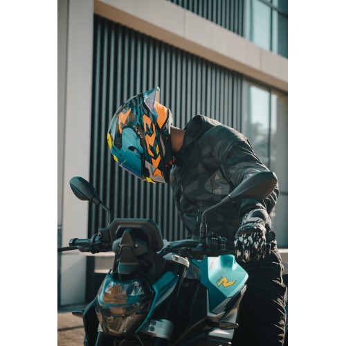ΚΡΑΝΟΣ NEXX X.R3R ZIGER ORANGE / BLUE (CARBON FIBER)
