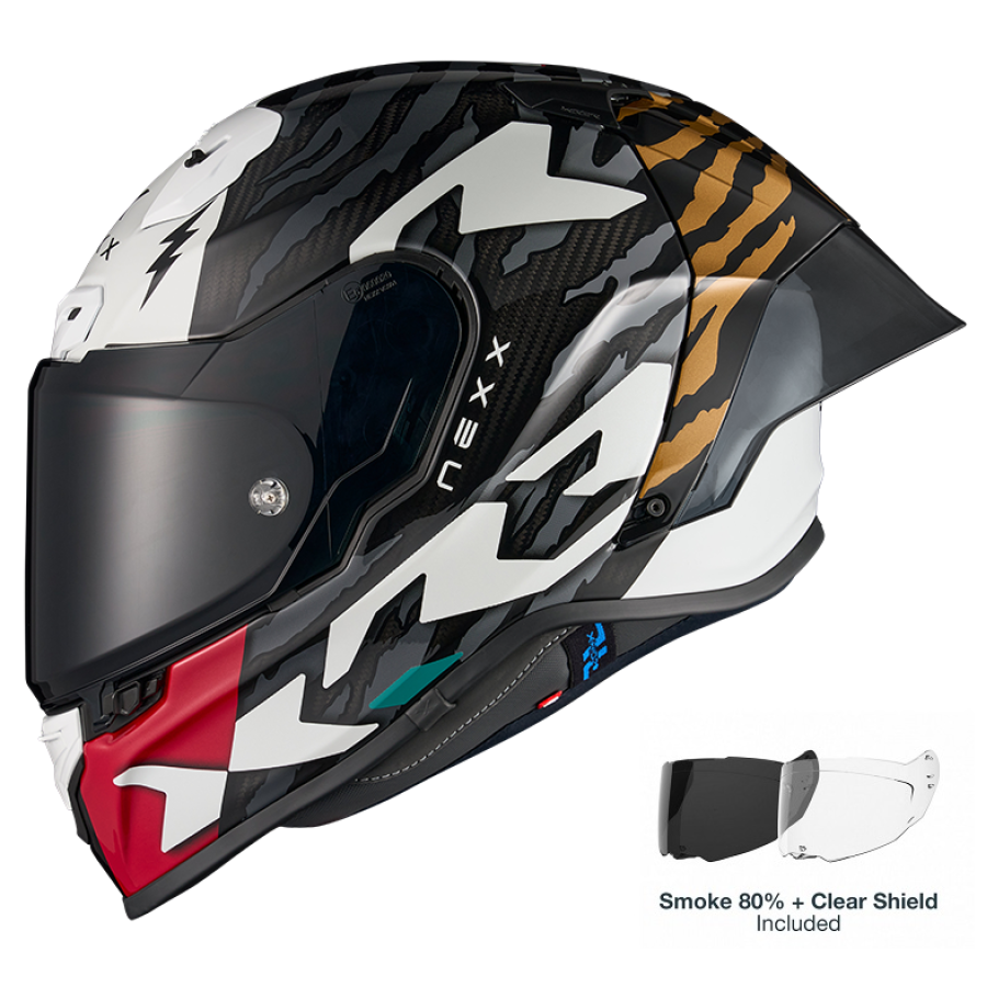 ΚΡΑΝΟΣ NEXX X.R3R ZIGER GREY / GOLD (CARBON FIBER)