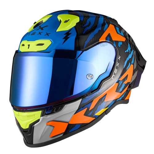 ΚΡΑΝΟΣ NEXX X.R3R ZIGER ORANGE / BLUE (CARBON FIBER)