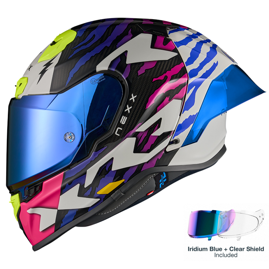 ΚΡΑΝΟΣ NEXX X.R3R ZIGER PURPLE / BLUE (CARBON FIBER)