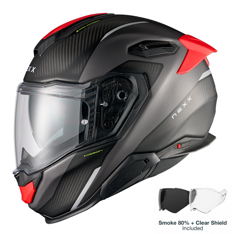ΚΡΑΝΟΣ NEXX X.TR RUSH BLACK / RED MATT (CARBON FIBER)