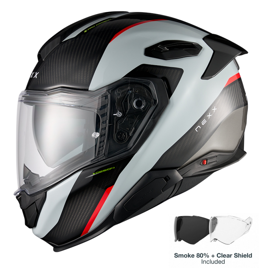 NEXX X.TR RUSH GREY/ RED MATT (CARBON FIBER)
