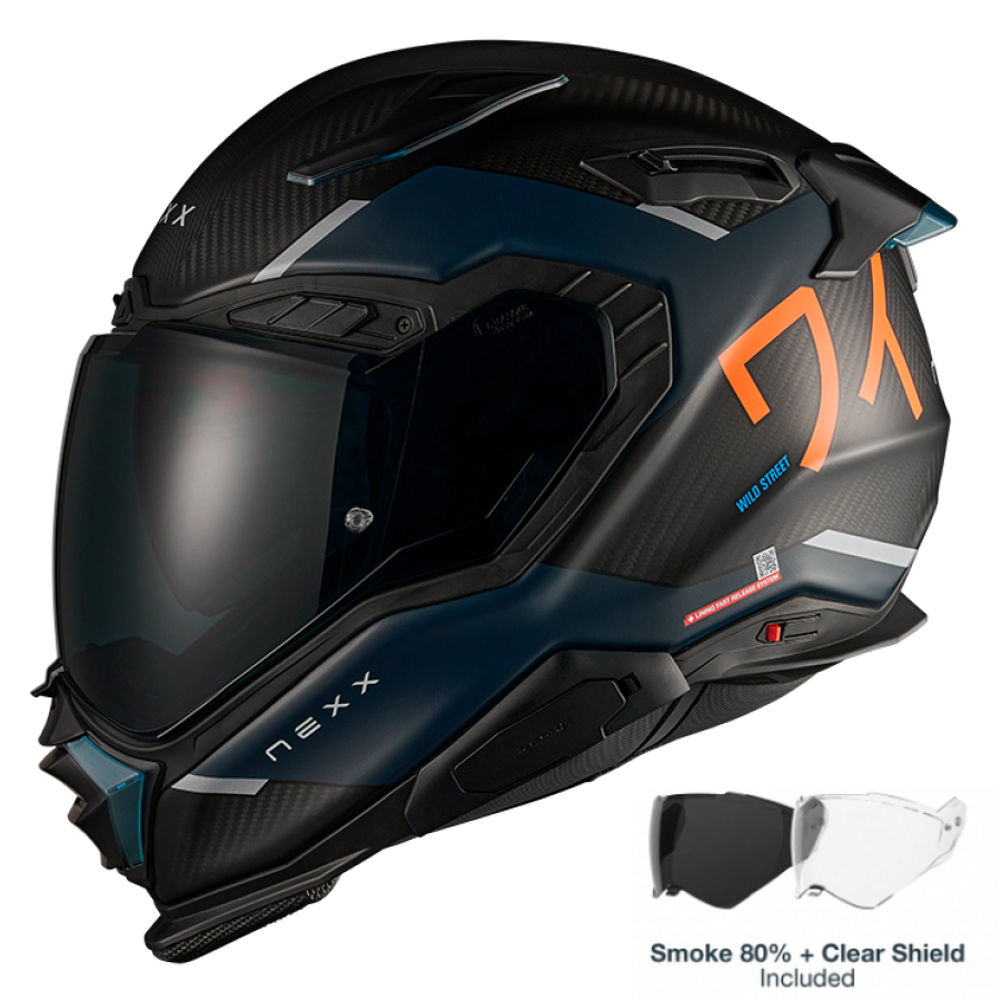 ΚΡΑΝΟΣ NEXX X.WST3 MANGA ORANGE / BLUE MATT (CARBON FIBER)