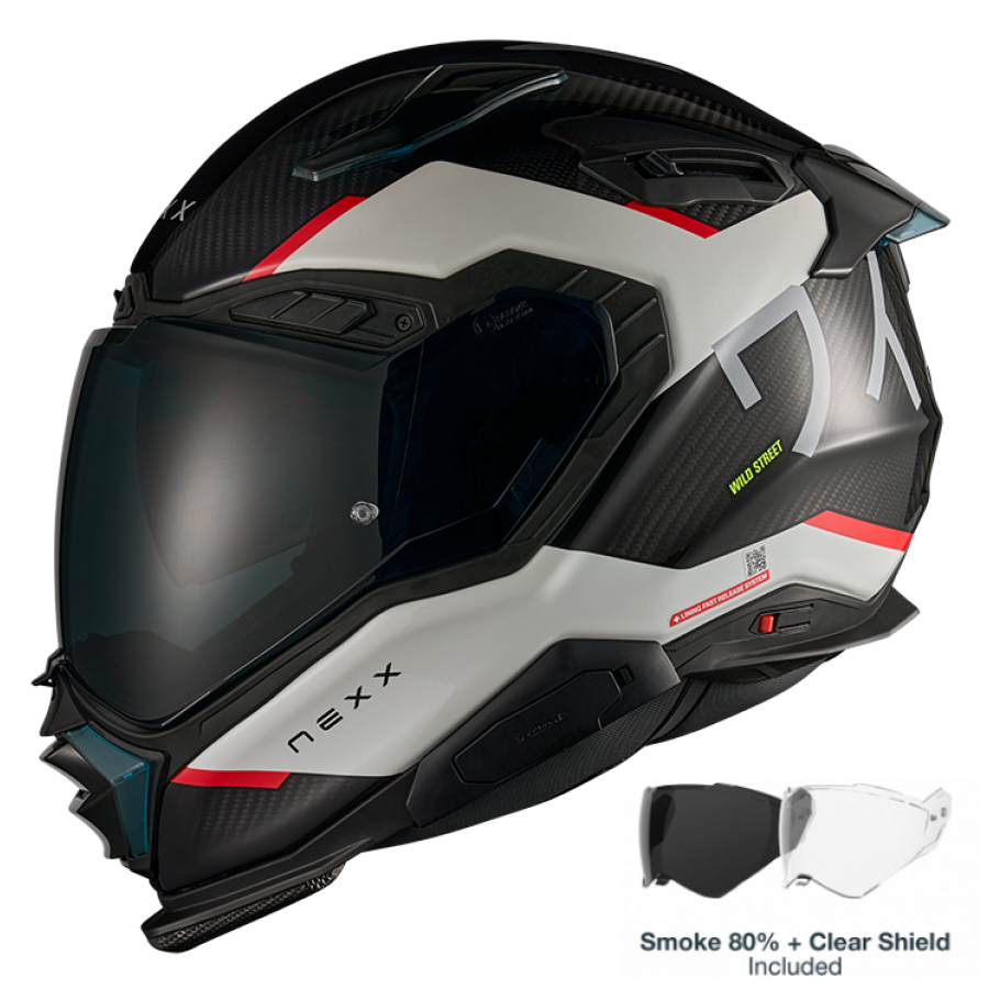 ΚΡΑΝΟΣ NEXX X.WST3 MANGA WHITE / RED (CARBON FIBER)