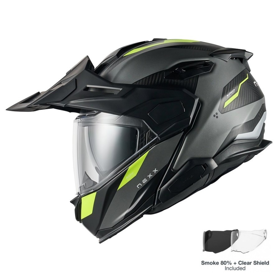 ΚΡΑΝΟΣ NEXX X.LIFECOUNTRY TERRA GREY / NEON MATT (CARBON FIBER)