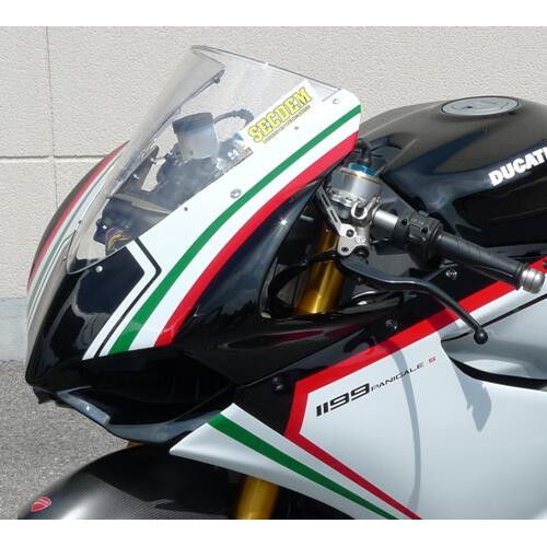 ΖΕΛΑΤΙΝΑ SECDEM-BULLSTER ΓΙΑ DUCATI PANIGALE 899 (2012-2014) DOUBLE BUBBLE - Ημιφιμέ